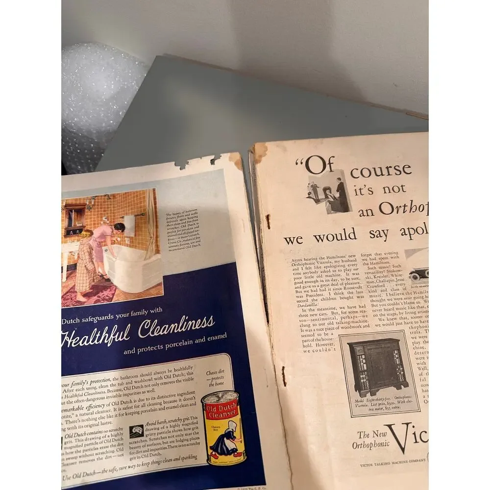 Vintage June 1928 Good Housekeeping Magazine Cover Ads Kodak Fostoria Craft Lot